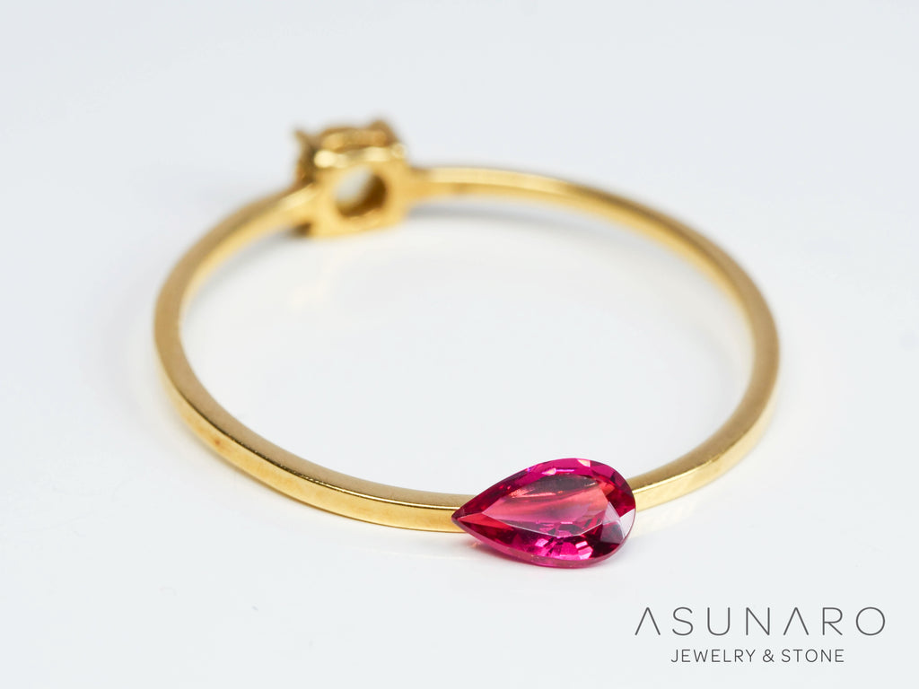 ピンクスピネル 　ペアシェイプカット　スリランカ産　0.21ct　【241026-2635】