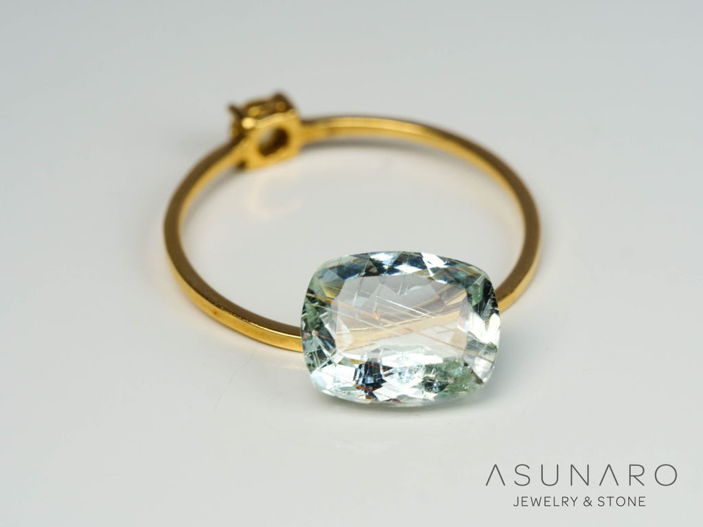 ルチル入り　アクアマリン　クッションカット ブラジル産　1.93ct【241105-2643】