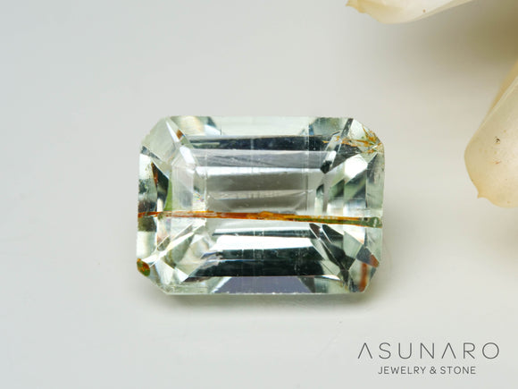 ルチル入り　アクアマリン　エメラルドカット ブラジル産　1.26ct【241105-2644】