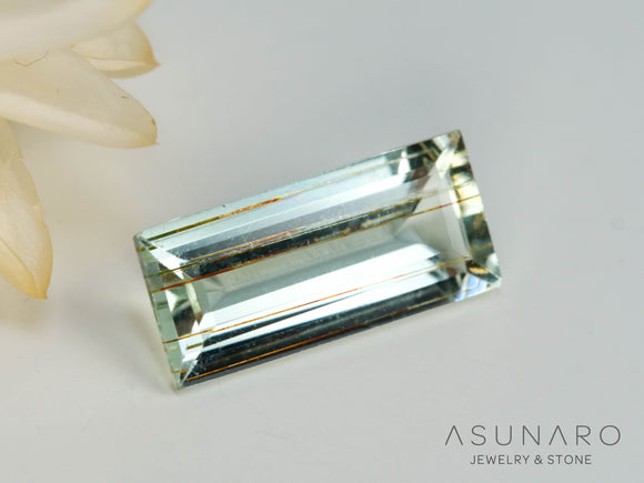 ルチル入り　アクアマリン　スクエアカット ブラジル産　1.87ct【241105-2646】