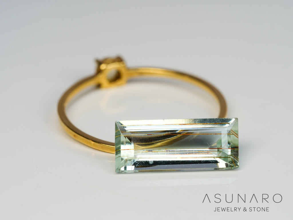 ルチル入り　アクアマリン　スクエアカット ブラジル産　1.87ct【241105-2646】