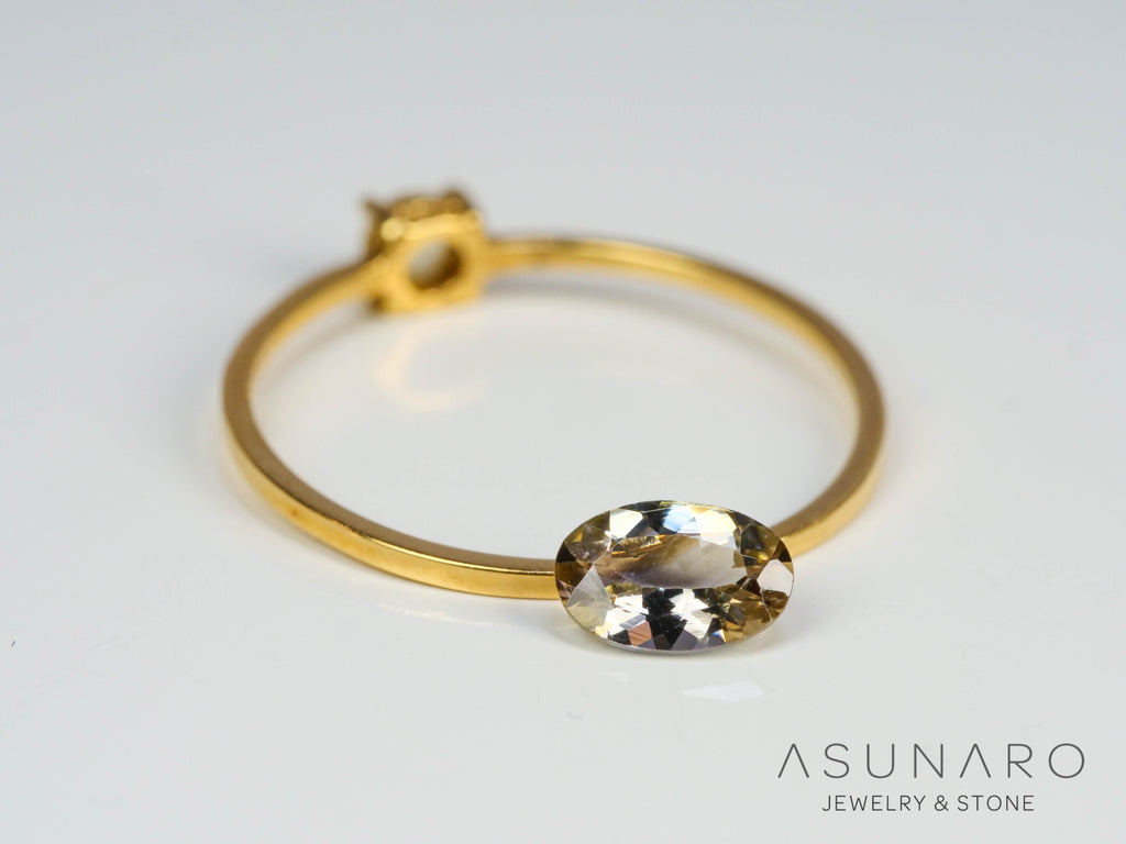 バイカラーゾイサイト（タンザナイト）  オーバルカット　タンザニア産　0.47ct【241122-2611】