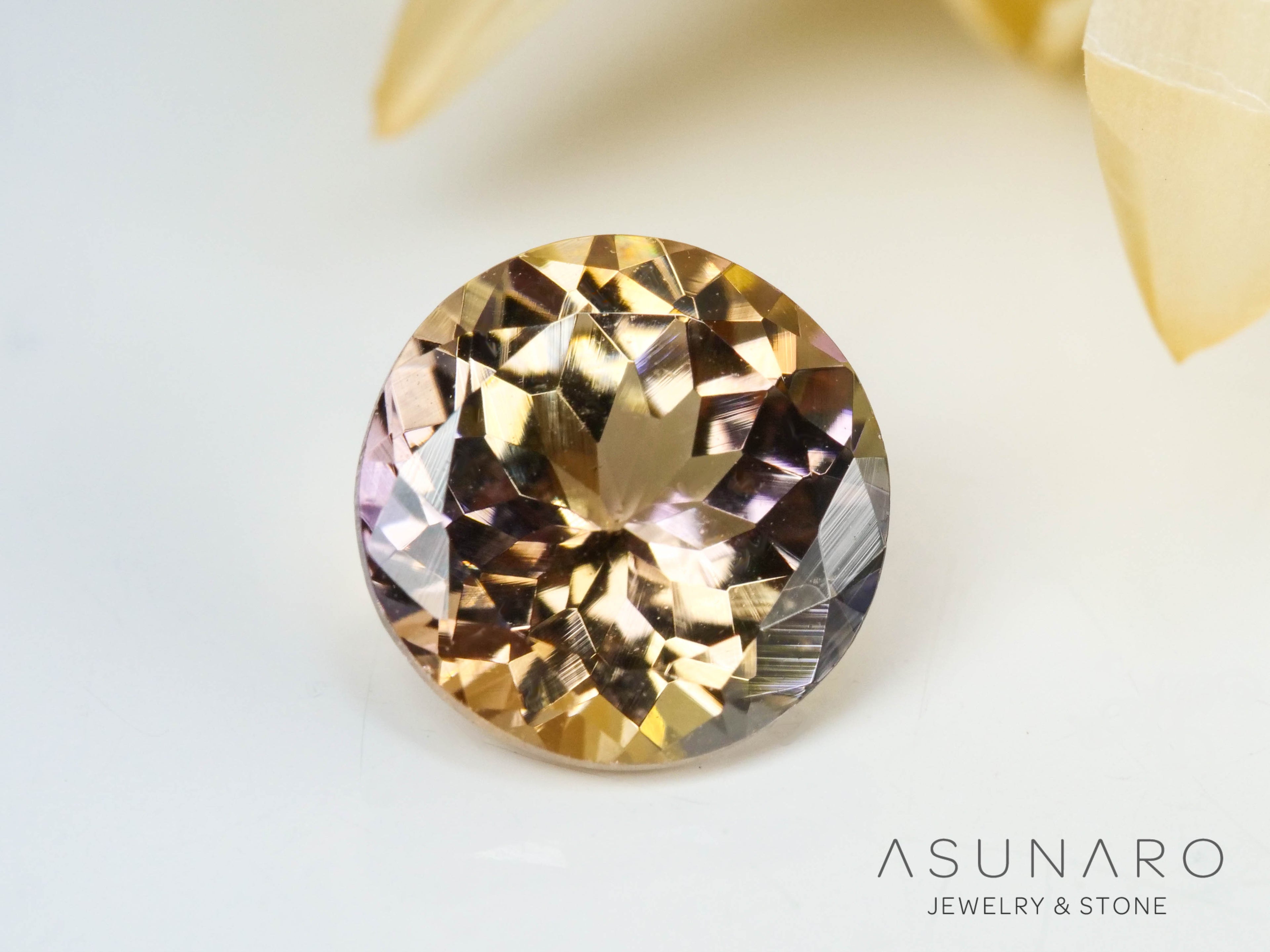 バイカラーゾイサイト（タンザナイト）  ラウンドカット　タンザニア産　1.10ct【241122-2619】