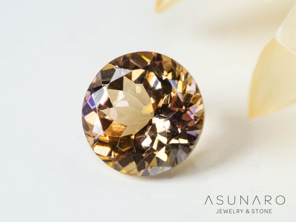 バイカラーゾイサイト（タンザナイト）  ラウンドカット　タンザニア産　1.10ct【241122-2619】