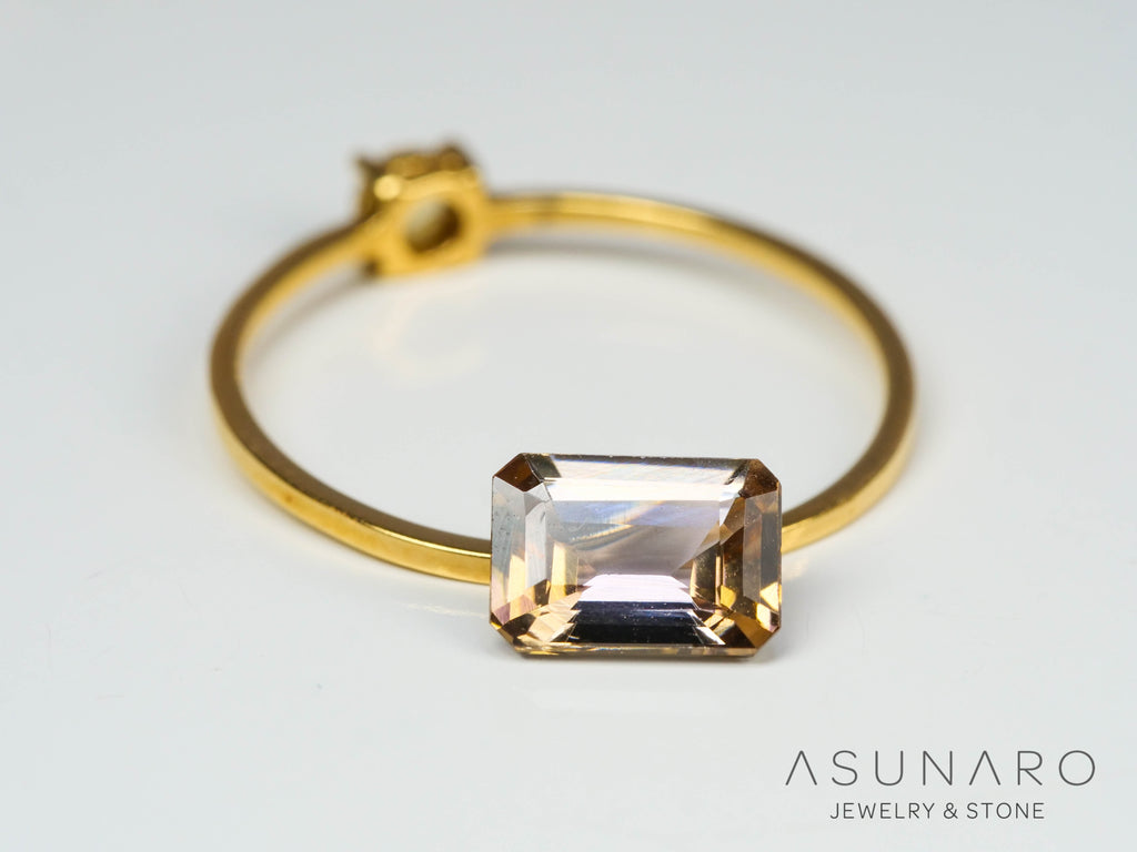 バイカラーゾイサイト（タンザナイト）  エメラルドカット　タンザニア産　1.02ct【241122-2621】