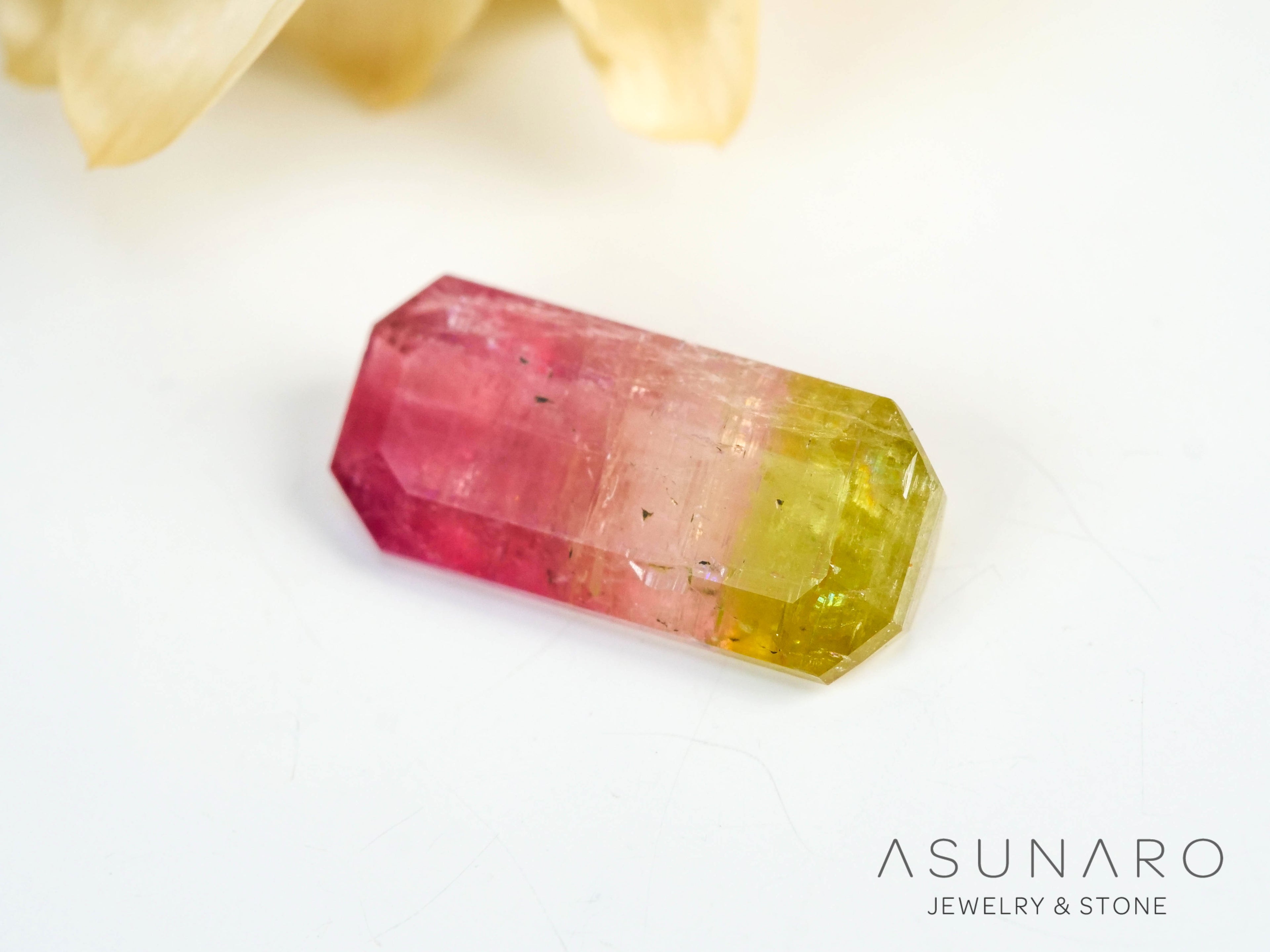 パーティーカラードトルマリン　エメラルドカット　アフガニスタン産　0.77ct【250203-2712】