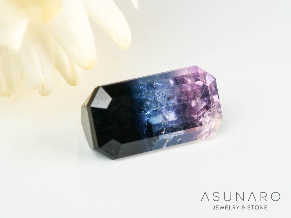パーティーカラードトルマリン　エメラルドカット　アフガニスタン産　1.97ct【250203-2714】