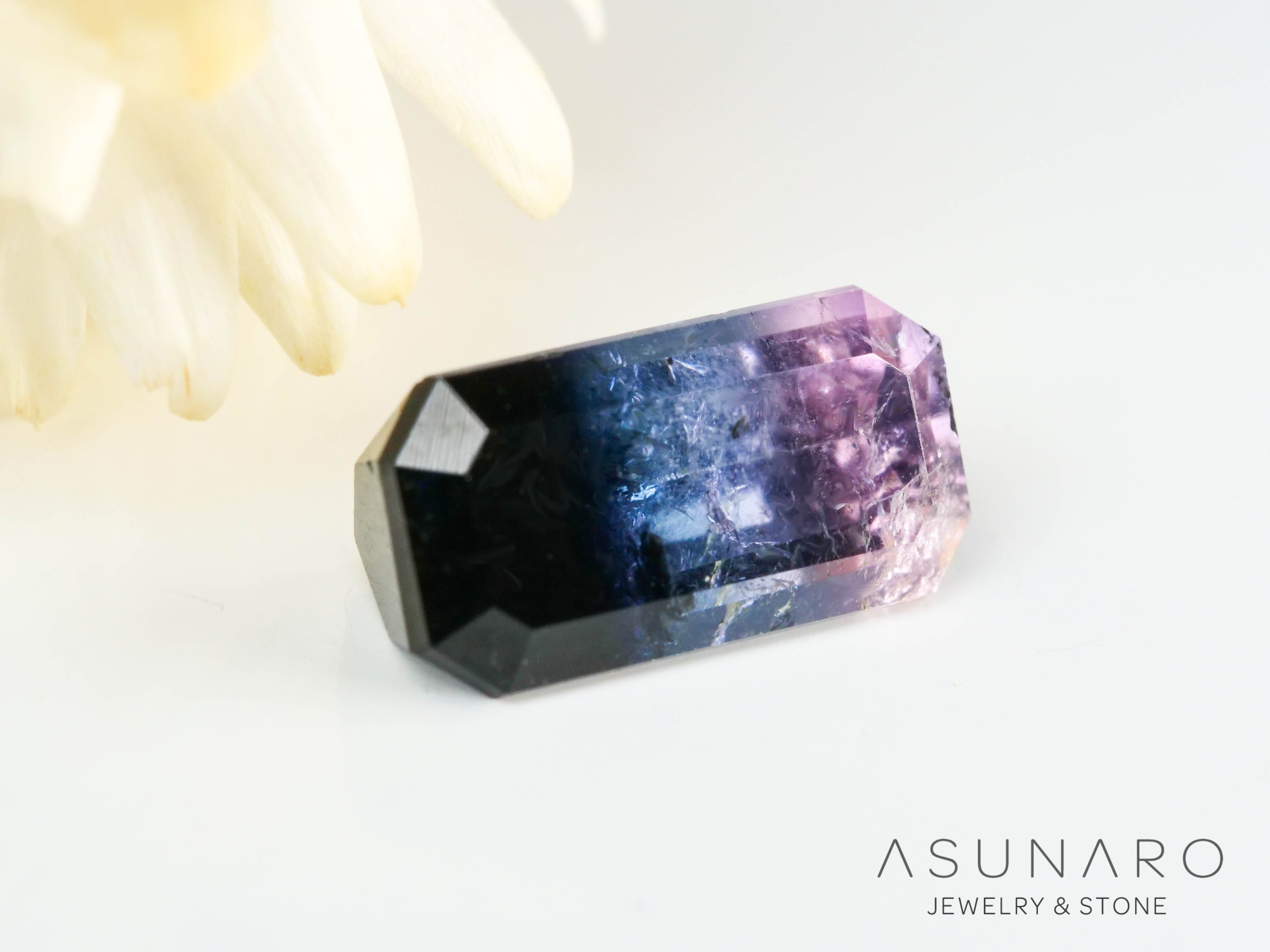 パーティーカラードトルマリン　エメラルドカット　アフガニスタン産　1.97ct【250203-2714】