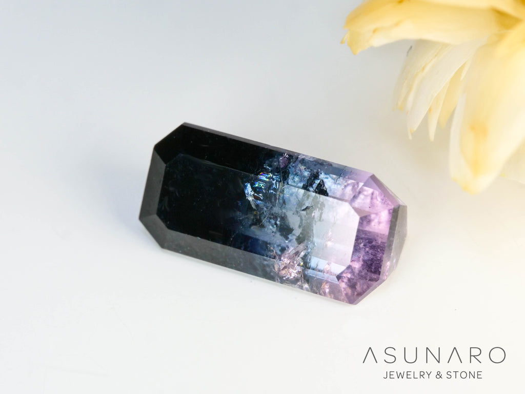 パーティーカラードトルマリン　エメラルドカット　アフガニスタン産　1.80ct【250203-2715】