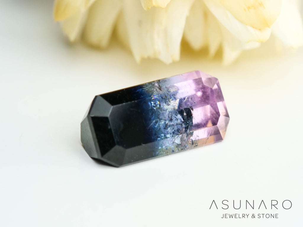 パーティーカラードトルマリン　エメラルドカット　アフガニスタン産　1.80ct【250203-2715】