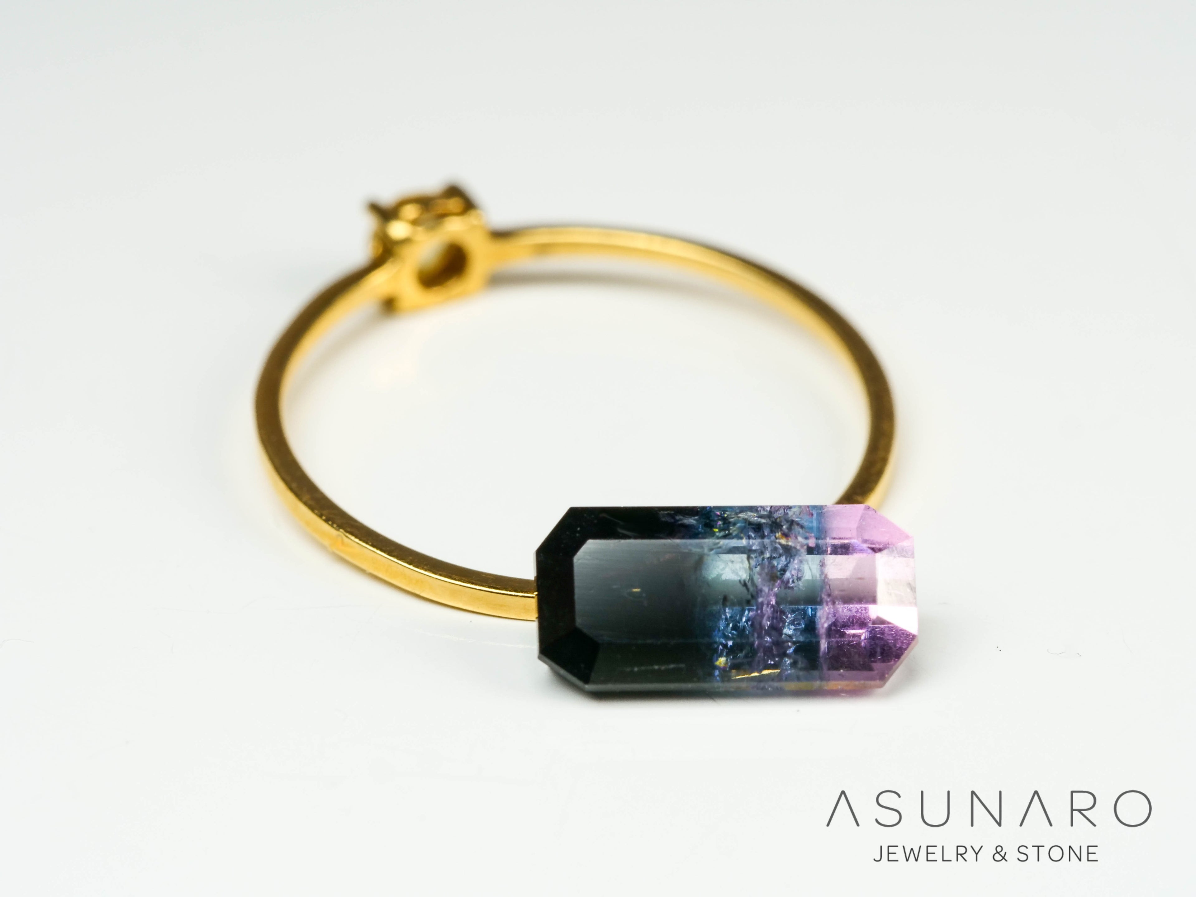 パーティーカラードトルマリン　エメラルドカット　アフガニスタン産　1.81ct【250203-2717】