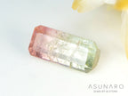 桜餅バイカラードトルマリン　エメラルドカット　アフガニスタン産　1.17ct【250203-2718】