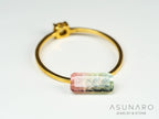 桜餅バイカラードトルマリン　エメラルドカット　アフガニスタン産　1.17ct【250203-2718】