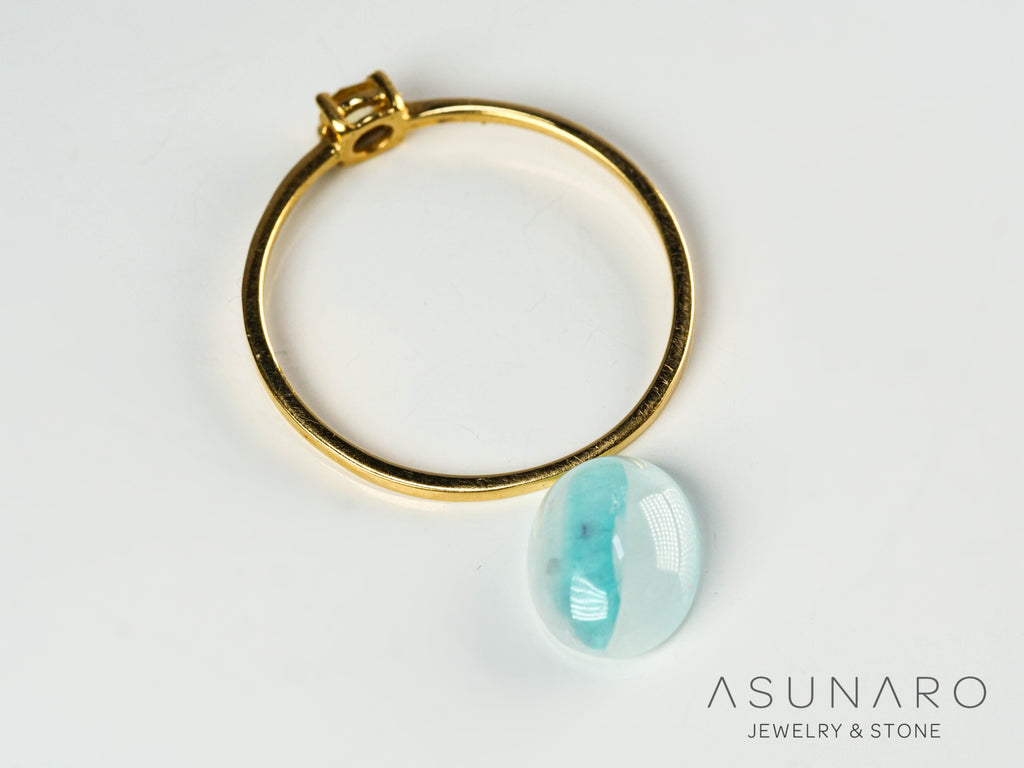 パライバトルマリンインクォーツ　カボション　 ブラジル産　1.49ct 【241112-2834】