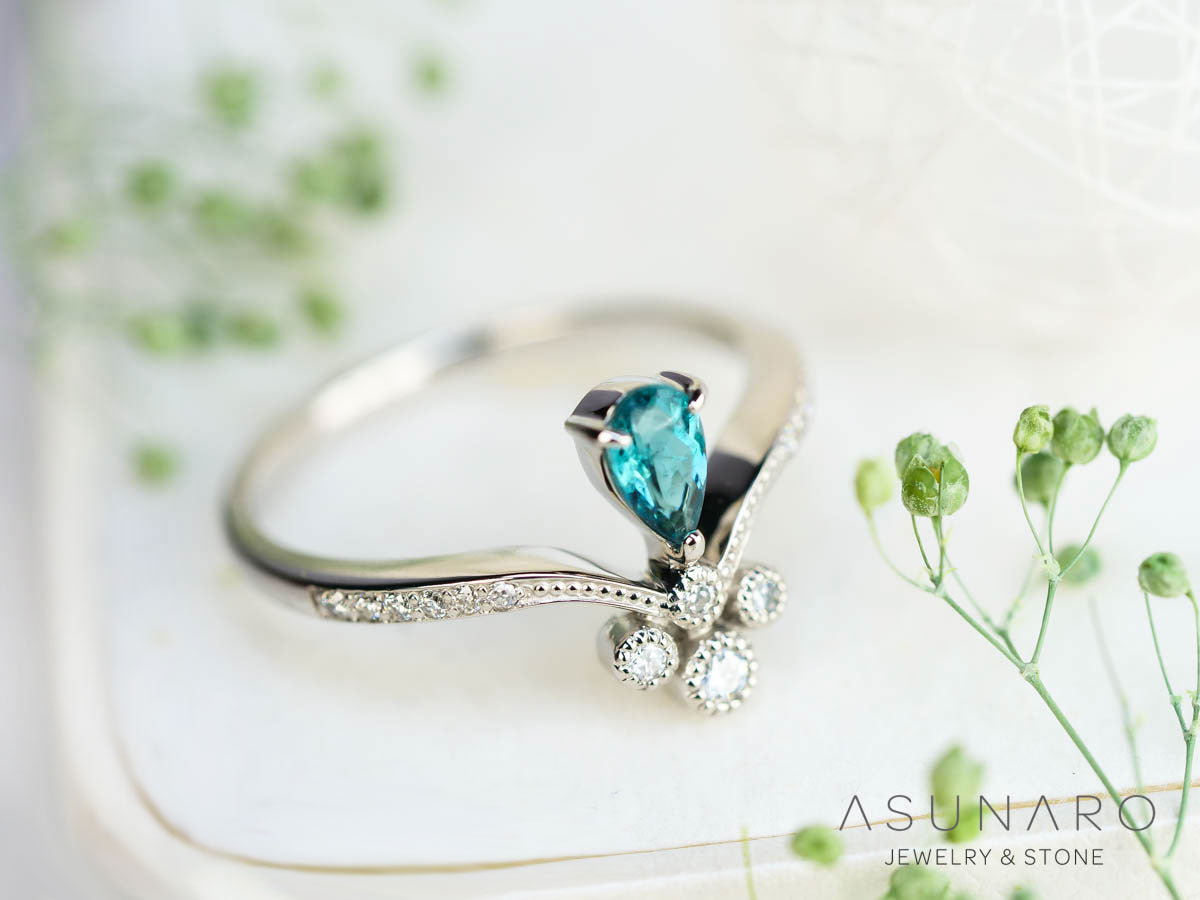 【お仕立て用】空枠番号：4107C リング枠　V字枠【オーダージュエリー用】