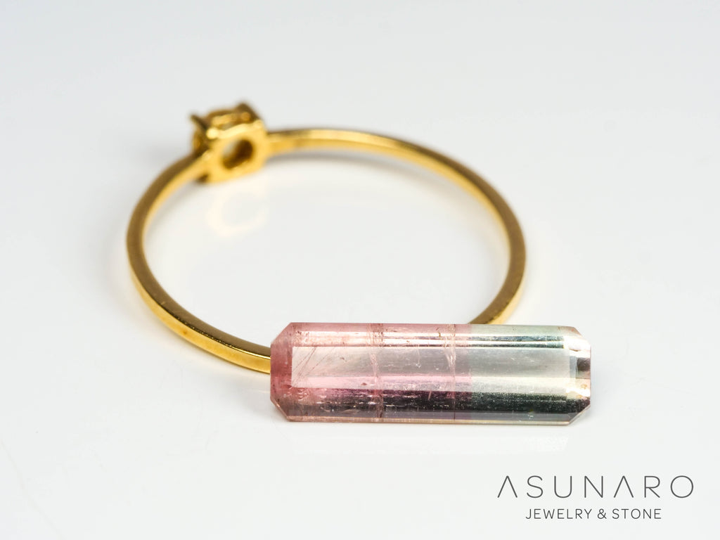 バイカラードトルマリン　エメラルドカット　アフガニスタン産　1.77ct【250203-2729】