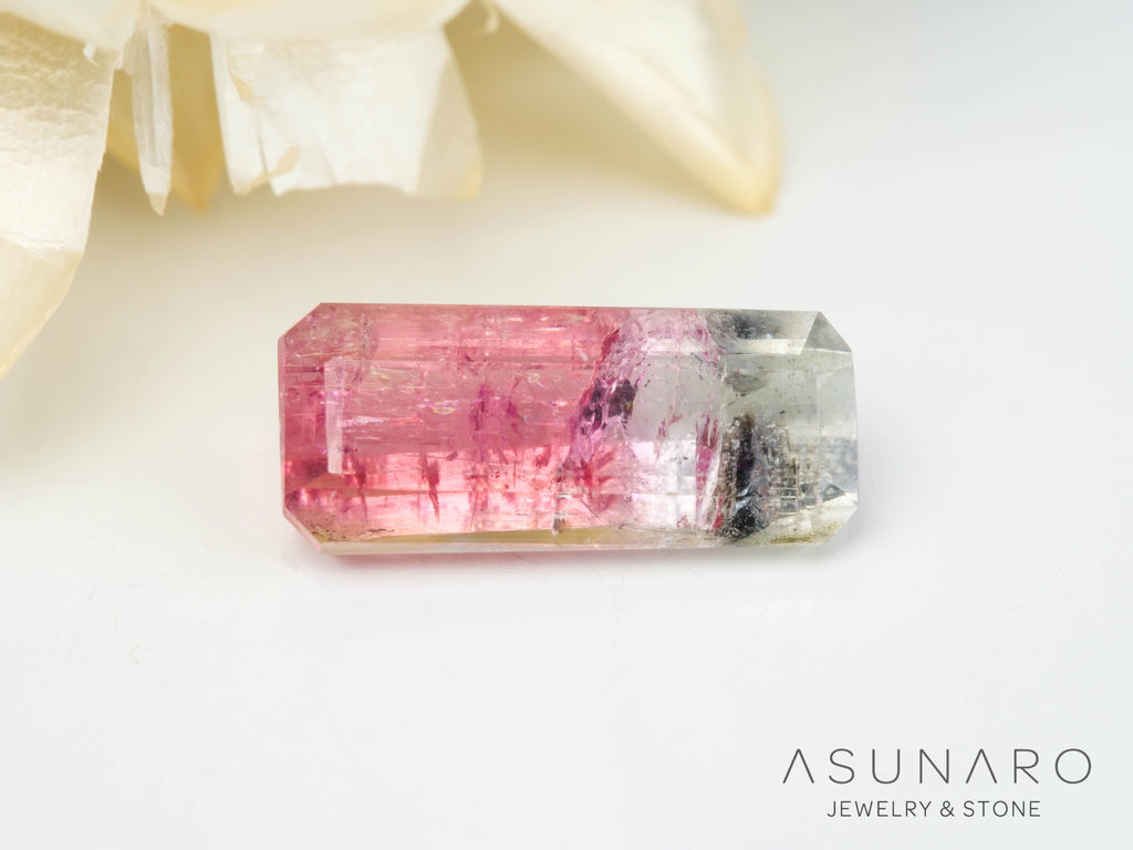 バイカラードトルマリン　エメラルドカット　アフガニスタン産　1.74ct【250203-2730】