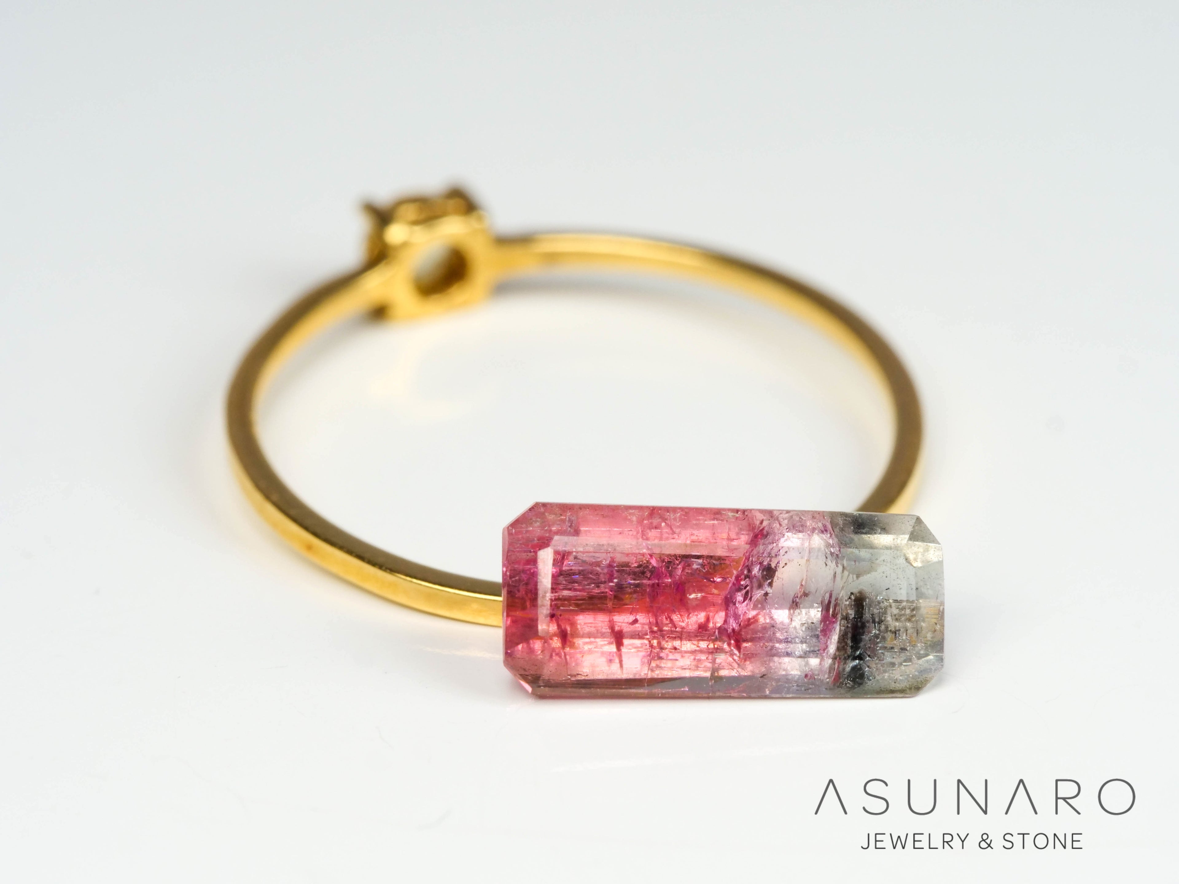 バイカラードトルマリン　エメラルドカット　アフガニスタン産　1.74ct【250203-2730】