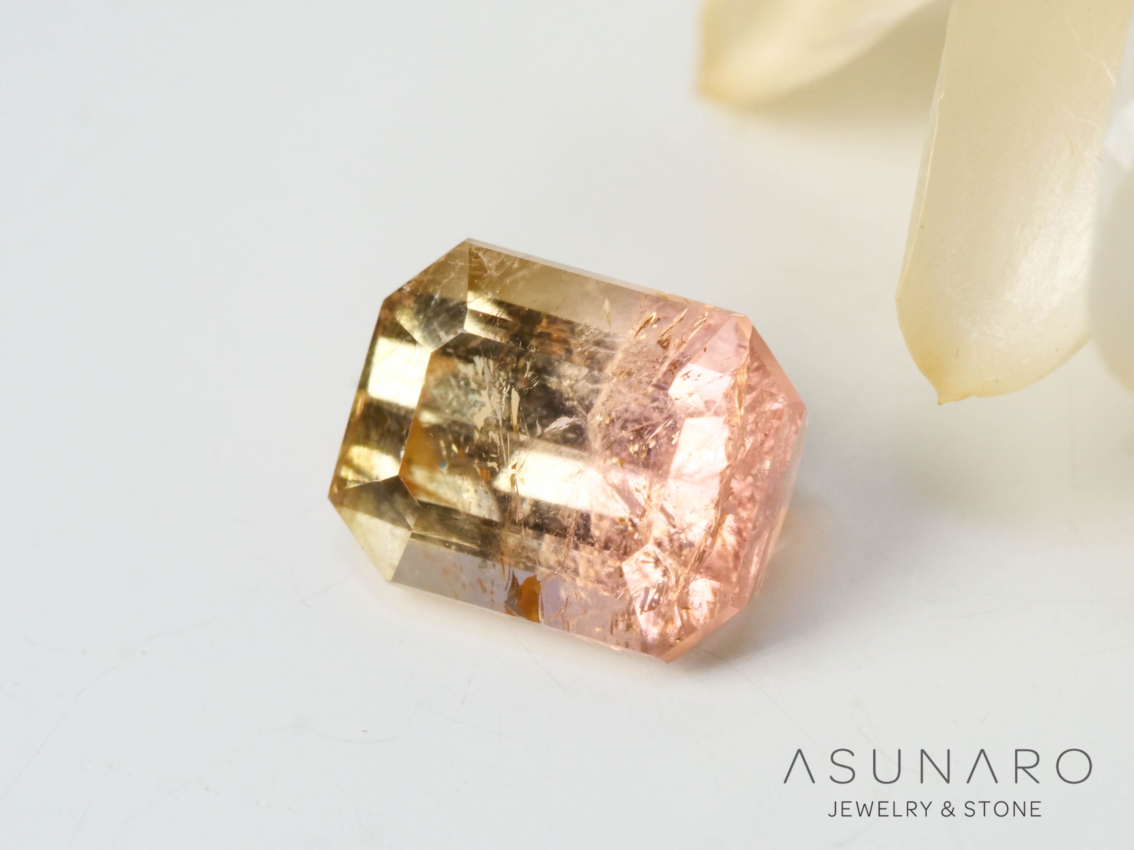 バイカラードトルマリン　エメラルドカット　アフガニスタン産　1.01ct【250203-2731】