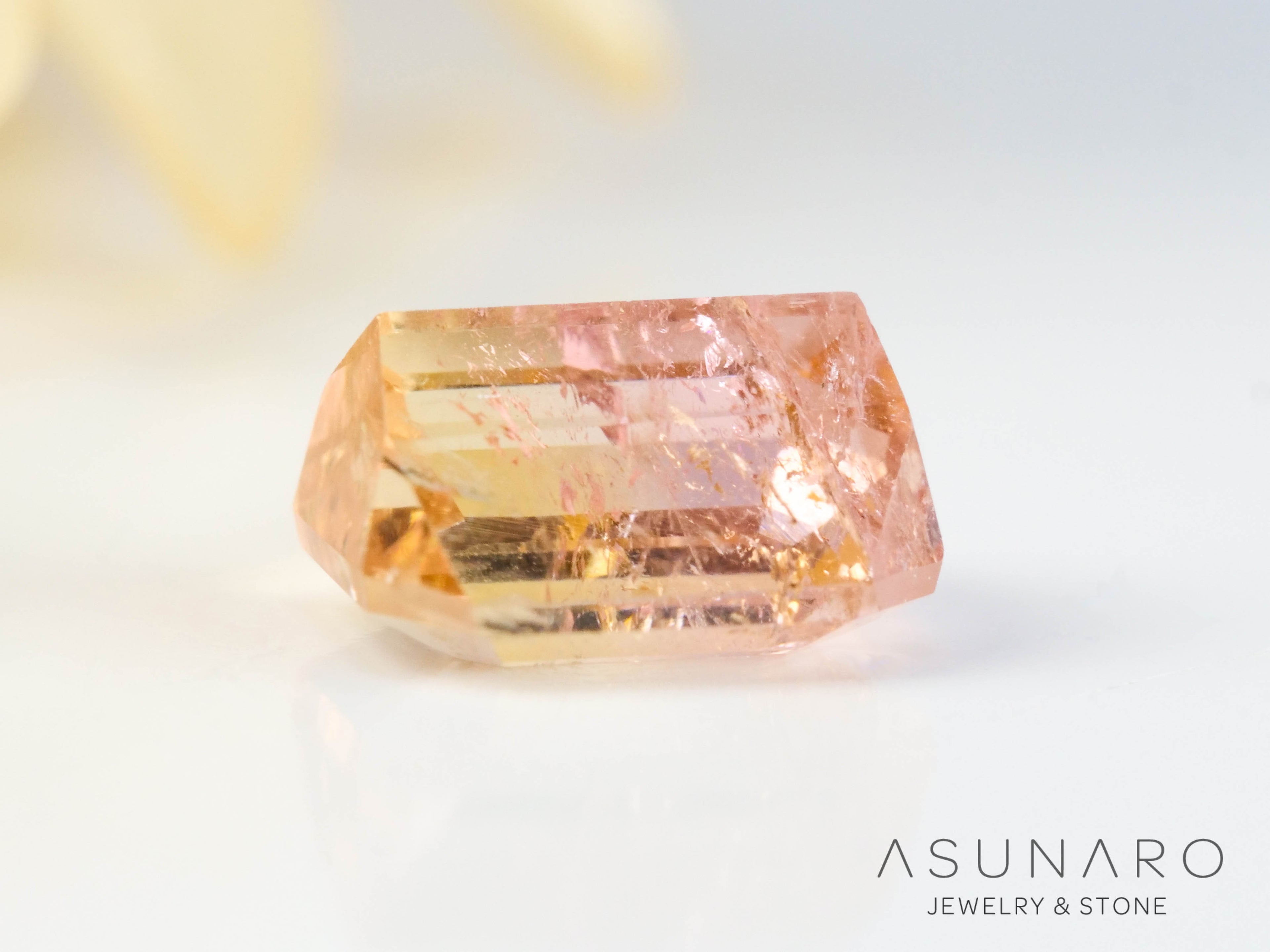 バイカラードトルマリン　エメラルドカット　アフガニスタン産　1.01ct【250203-2731】