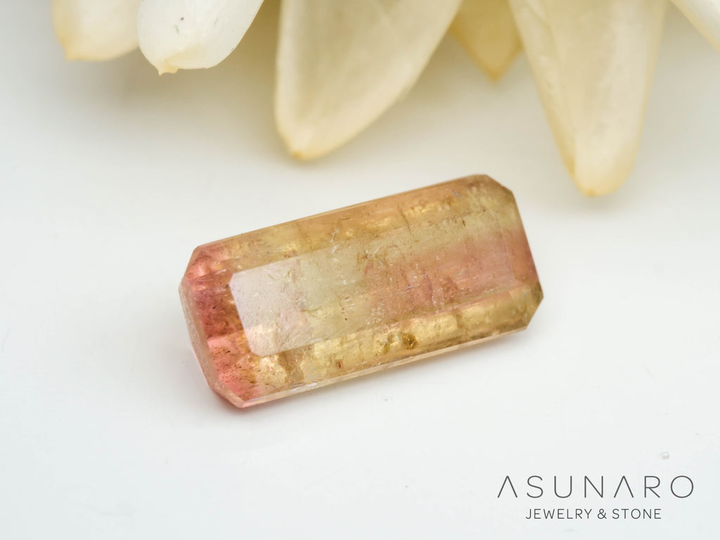 バイカラードトルマリン　エメラルドカット　アフガニスタン産　1.22ct【250203-2733】