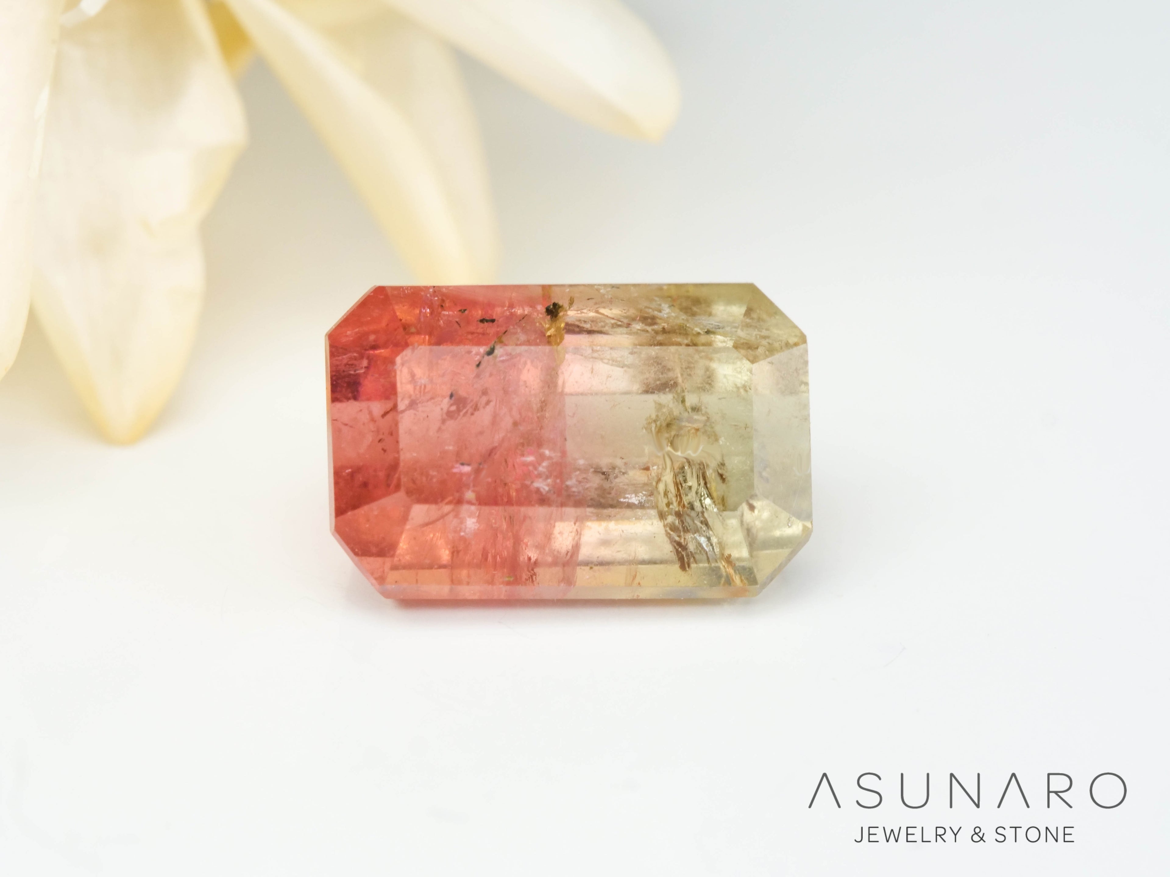 バイカラードトルマリン　エメラルドカット　アフガニスタン産　2.17ct【250203-2735】