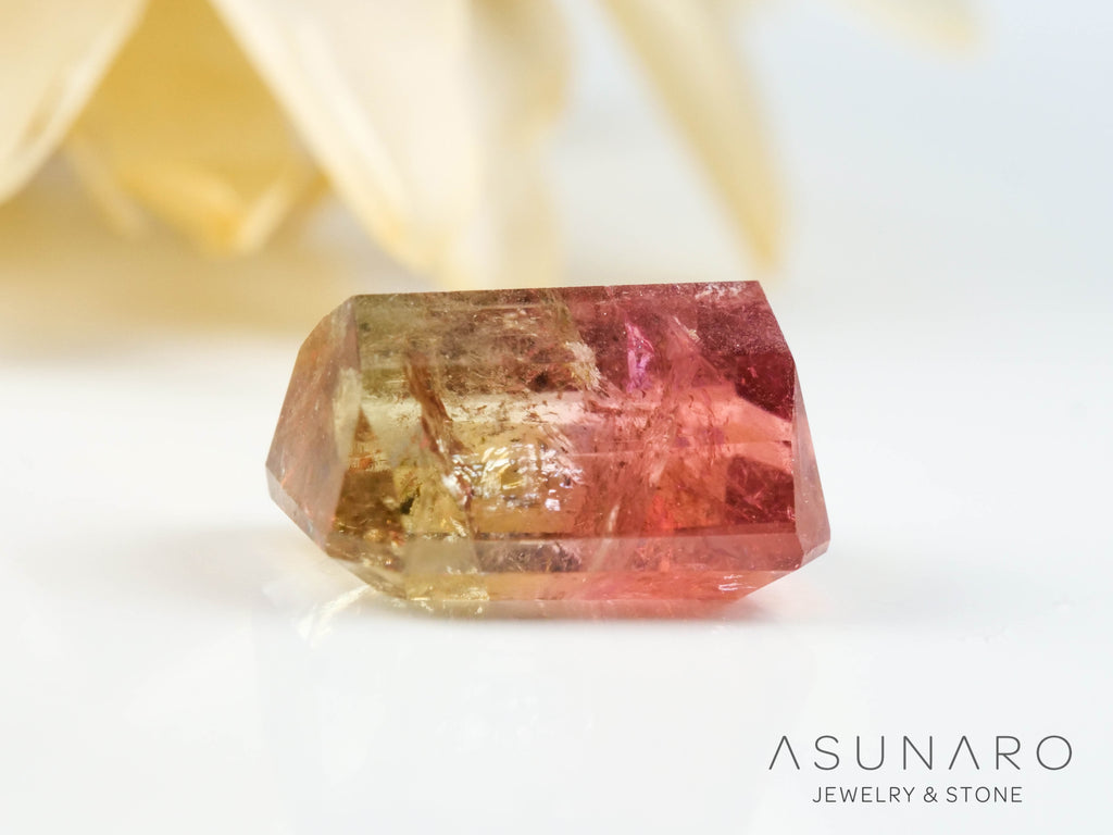 バイカラードトルマリン　エメラルドカット　アフガニスタン産　2.17ct【250203-2735】