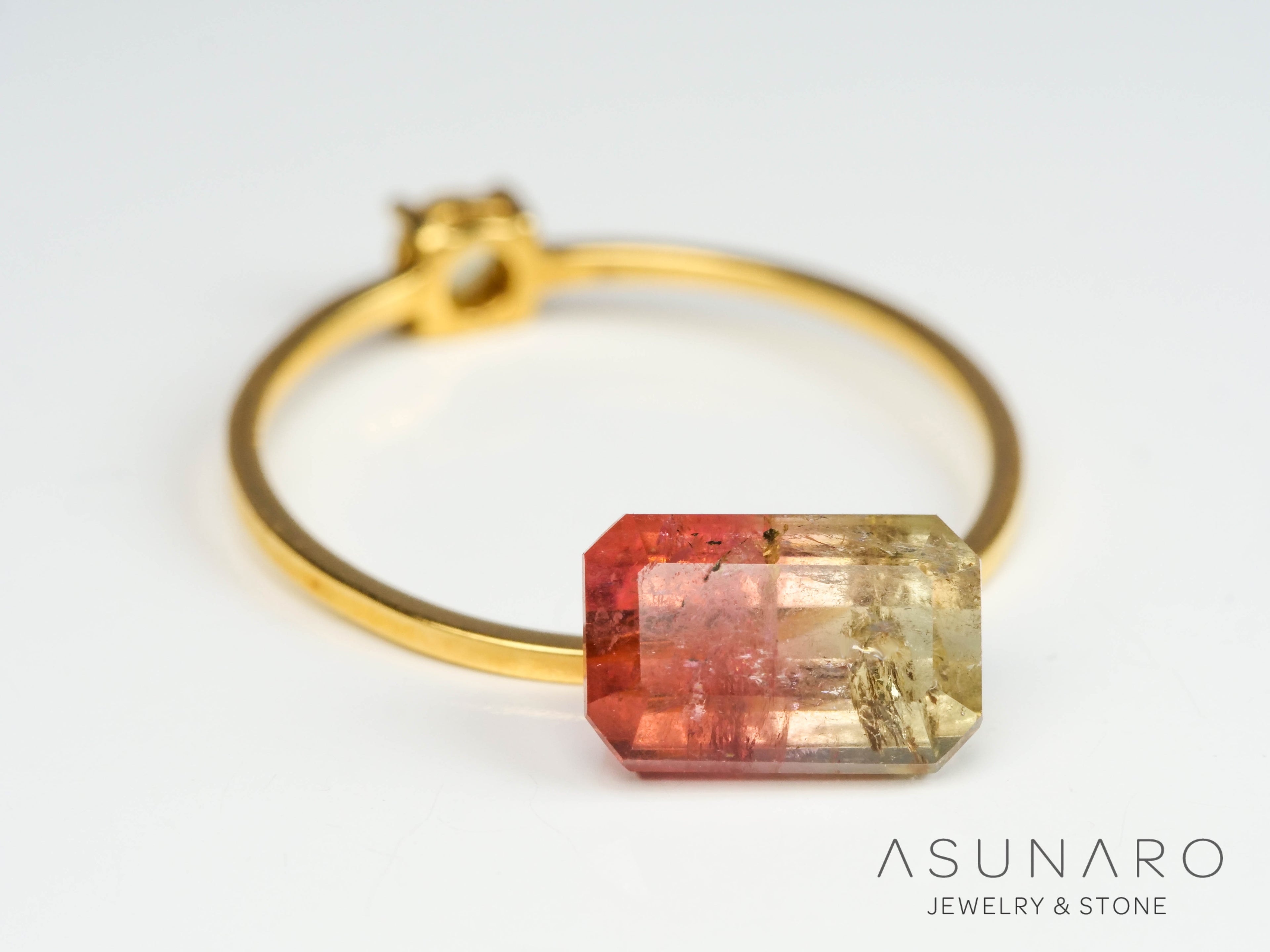 バイカラードトルマリン　エメラルドカット　アフガニスタン産　2.17ct【250203-2735】