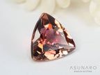 アプリコットカラートルマリン　トリリアントカット　アフガニスタン産　0.68ct【250205-2737】