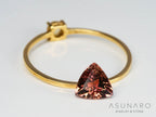 アプリコットカラートルマリン　トリリアントカット　アフガニスタン産　0.68ct【250205-2737】