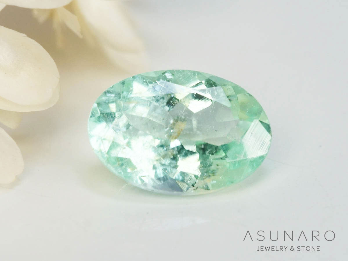 シーフォームトルマリン　オーバルカット　アフガニスタン産　0.41ct【250205-2738】