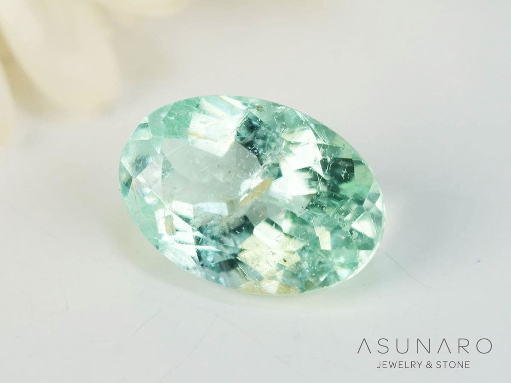 シーフォームトルマリン　オーバルカット　アフガニスタン産　0.41ct【250205-2738】