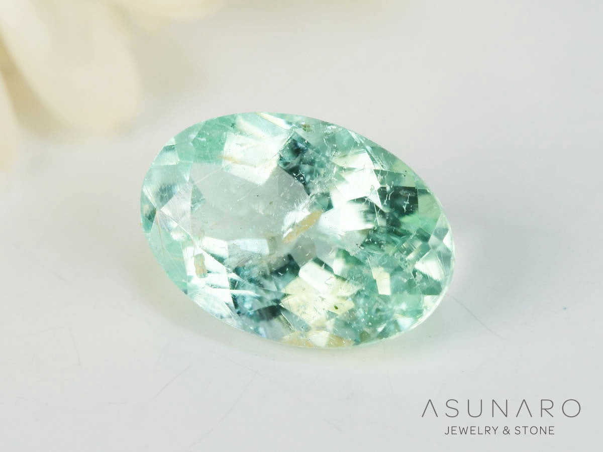 シーフォームトルマリン　オーバルカット　アフガニスタン産　0.41ct【250205-2738】