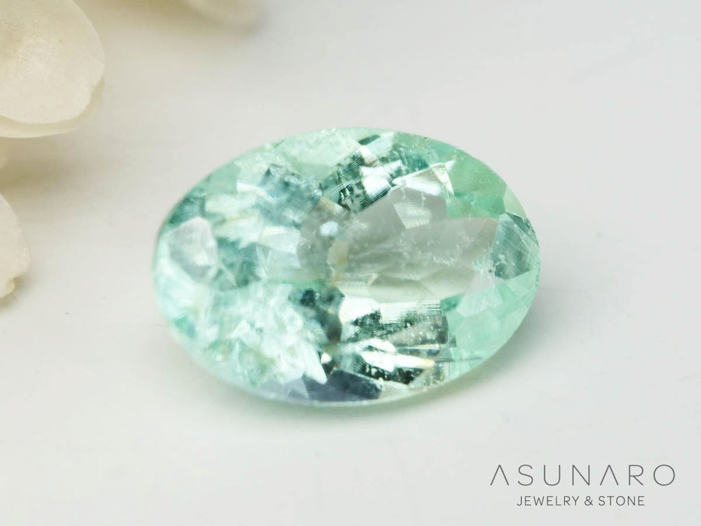 シーフォームトルマリン　オーバルカット　アフガニスタン産　0.41ct【250205-2738】