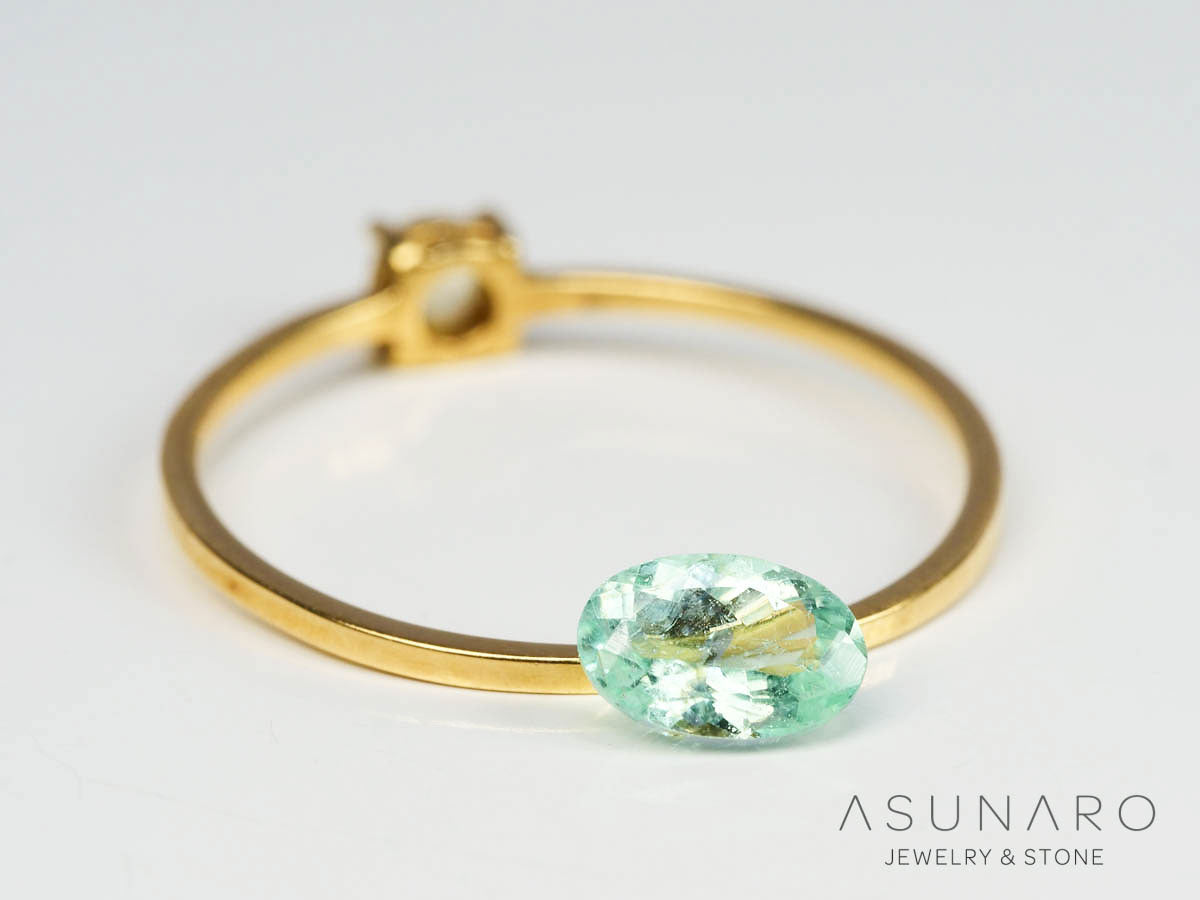 シーフォームトルマリン　オーバルカット　アフガニスタン産　0.41ct【250205-2738】