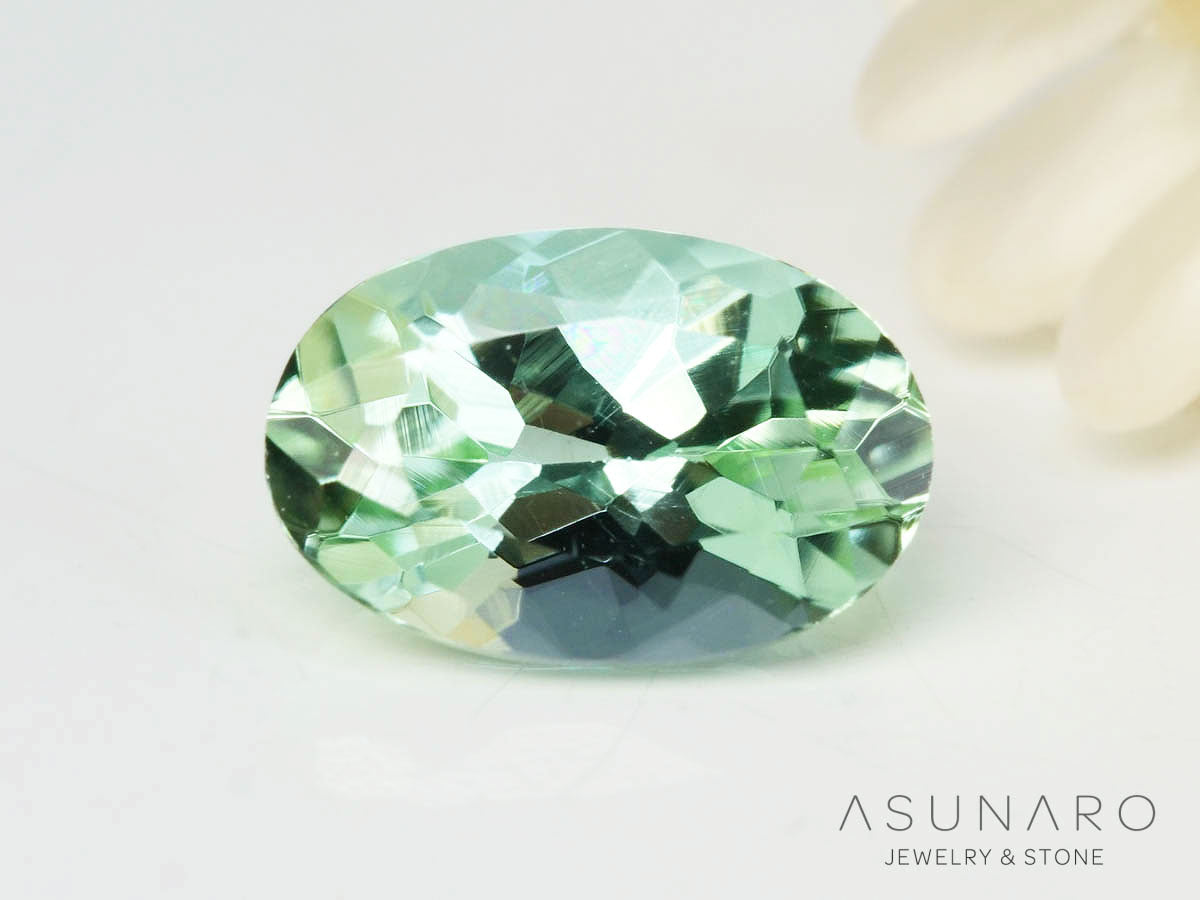 シーフォームトルマリン　オーバルカット　アフガニスタン産　0.50ct【250205-2739】