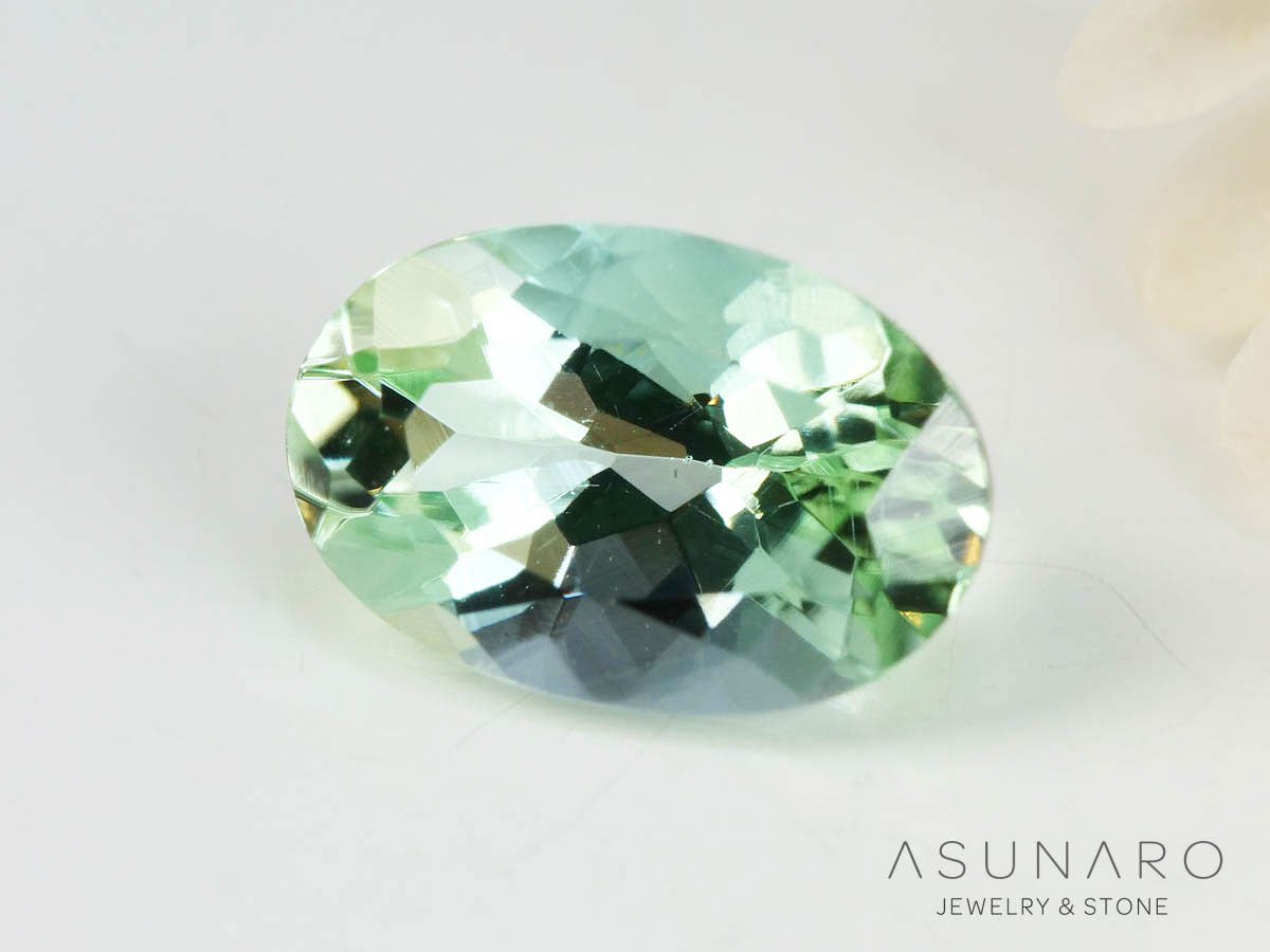 シーフォームトルマリン　オーバルカット　アフガニスタン産　0.50ct【250205-2739】