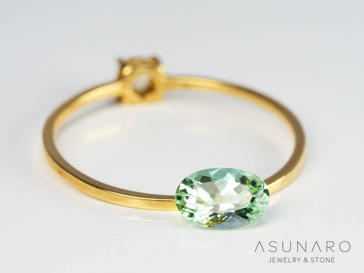 シーフォームトルマリン　オーバルカット　アフガニスタン産　0.50ct【250205-2739】