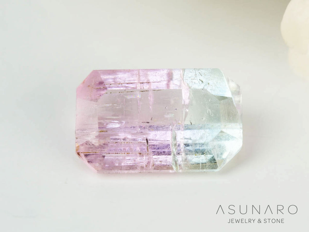 バイカラートルマリン 　エメラルドカット　アフガニスタン産 　0.42ct【250205-2746】