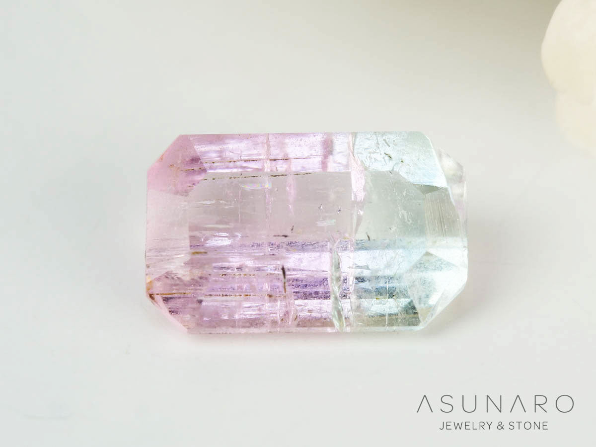 バイカラートルマリン 　エメラルドカット　アフガニスタン産 　0.42ct【250205-2746】