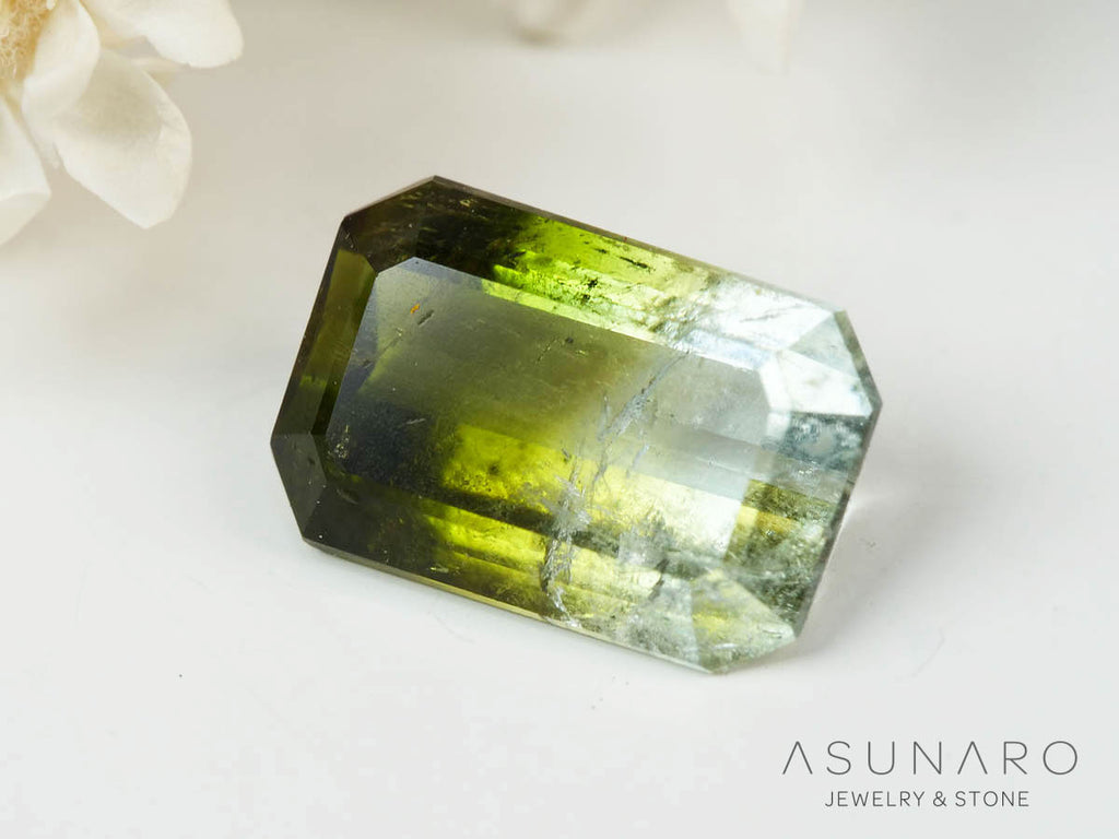 バイカラートルマリン 　エメラルドカット　アフガニスタン産 　1.30ct【250205-2749】