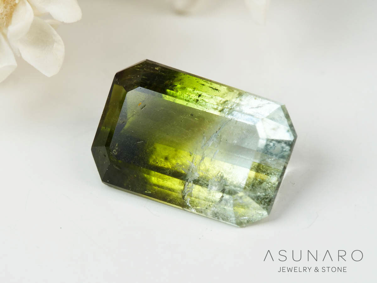 バイカラートルマリン 　エメラルドカット　アフガニスタン産 　1.30ct【250205-2749】