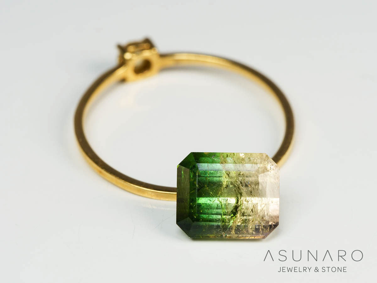 バイカラートルマリン 　エメラルドカット　アフガニスタン産 　2.38ct【250205-2751】