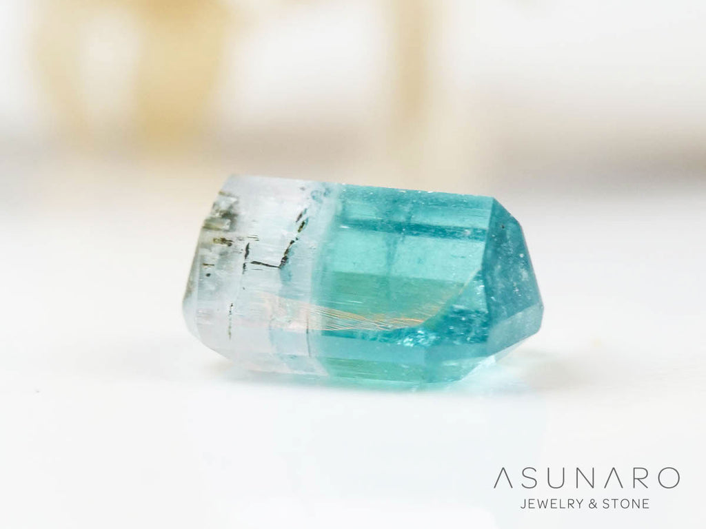 バイカラートルマリン 　エメラルドカット　アフガニスタン産 　0.36ct【250205-2756】