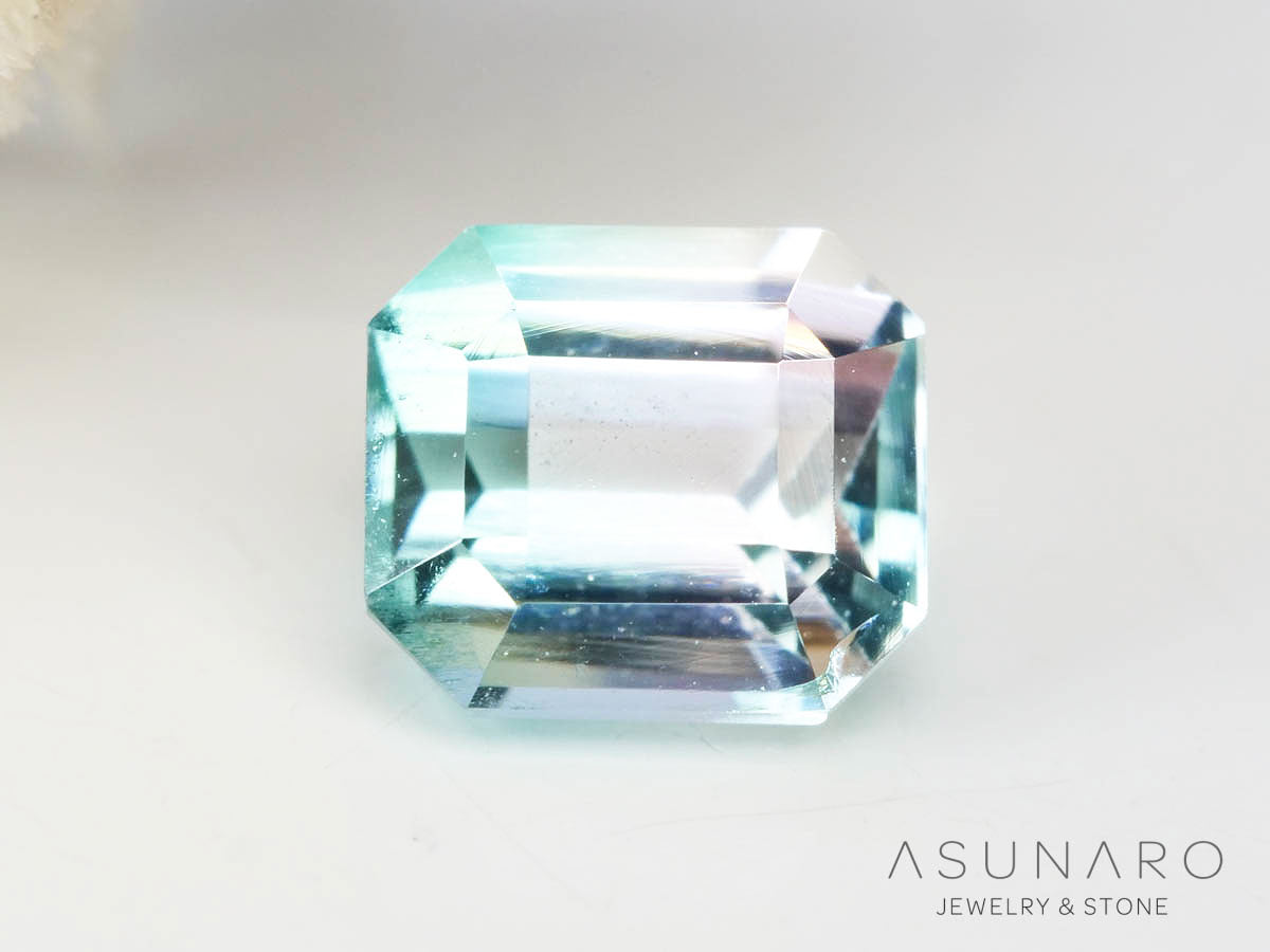 バイカラートルマリン 　エメラルドカット　アフガニスタン産 　0.46ct【250205-2757】