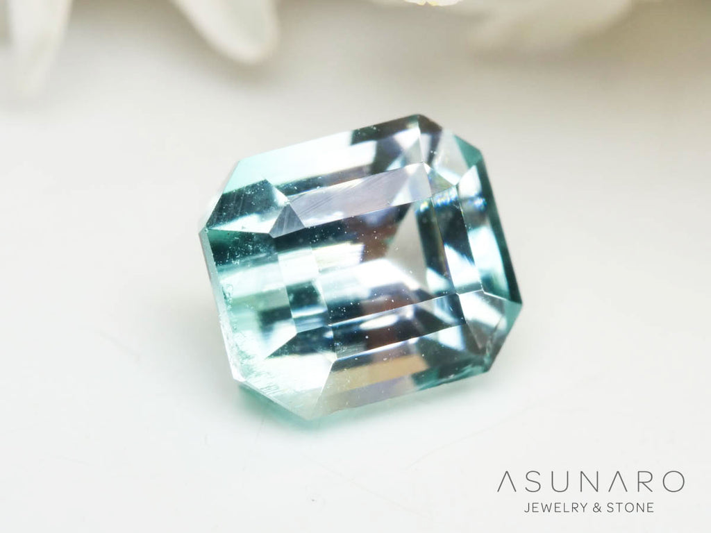 バイカラートルマリン 　エメラルドカット　アフガニスタン産 　0.46ct【250205-2757】