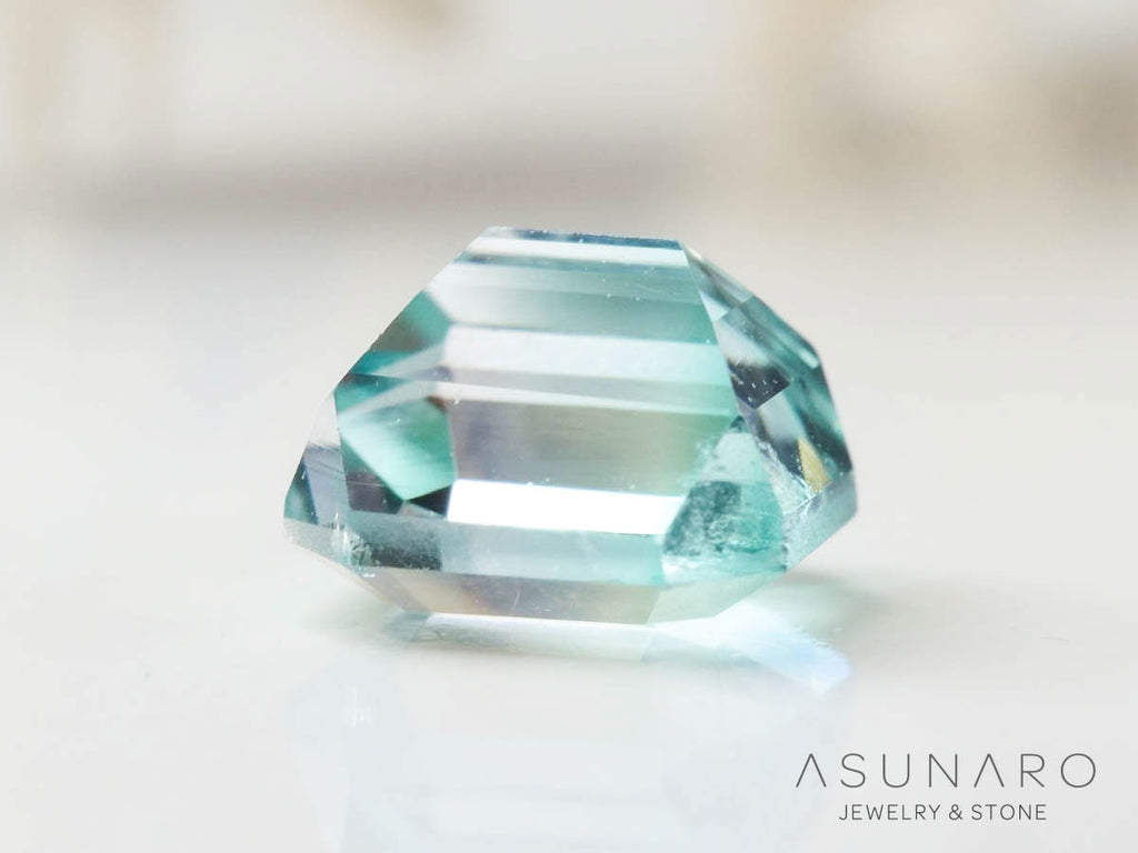 バイカラートルマリン 　エメラルドカット　アフガニスタン産 　0.46ct【250205-2757】