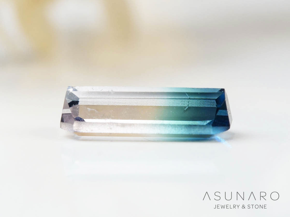 バイカラートルマリン 　エメラルドカット　アフガニスタン産 　0.25ct【250205-2759】