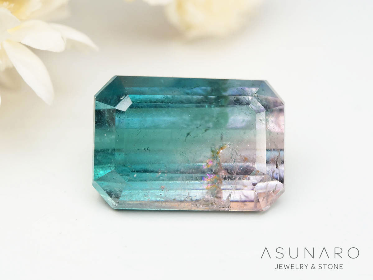 バイカラートルマリン 　エメラルドカット　アフガニスタン産 　2.14ct【250205-2760】