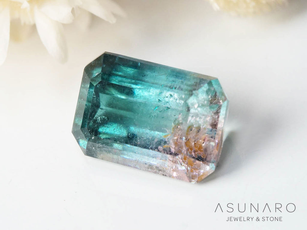 バイカラートルマリン 　エメラルドカット　アフガニスタン産 　2.14ct【250205-2760】